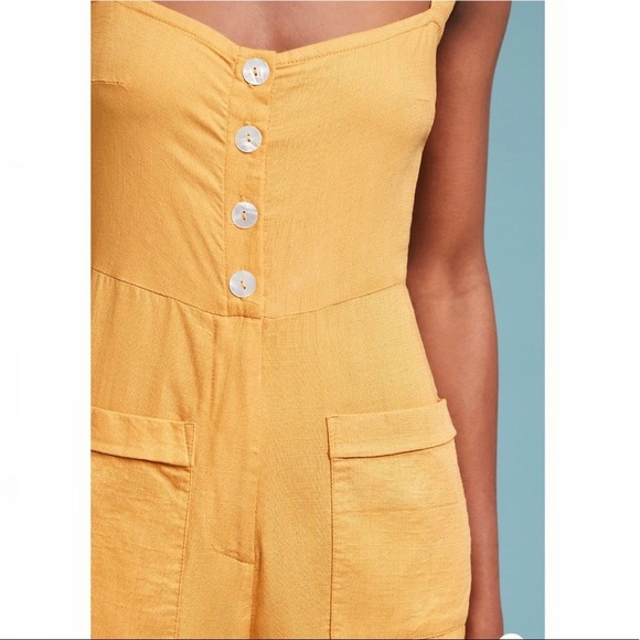 Sancia Alaro Wide-Leg Linen Jumpsuit Anthropologie - Picture 4 of 11